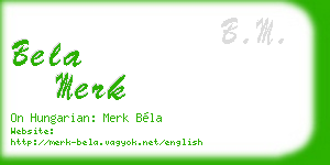 bela merk business card