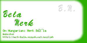 bela merk business card